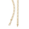 Thumbnail Image 2 of 14K Hollow Gold Polmatte Herringbone Chain - 18"