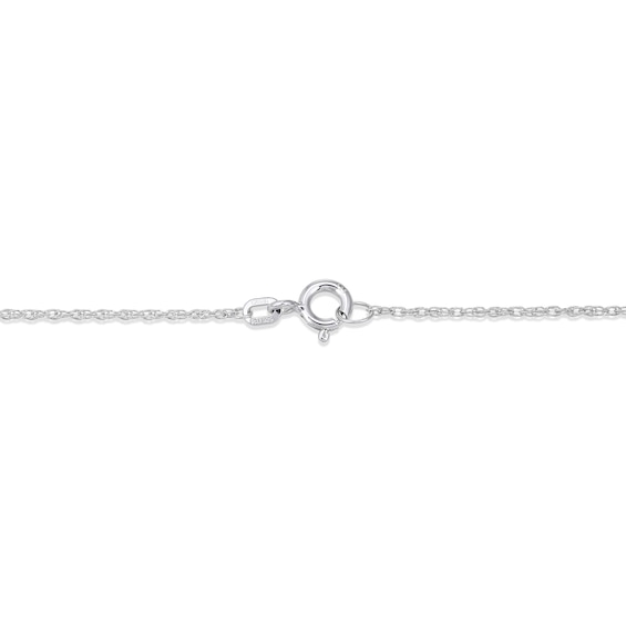 Solid Sterling Silver Black Diamond Accent Beaded Butterfly Necklace - 18"