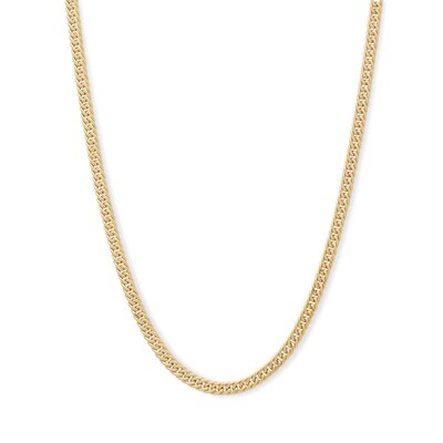14K Hollow Gold Tight Curb Chain - 20"
