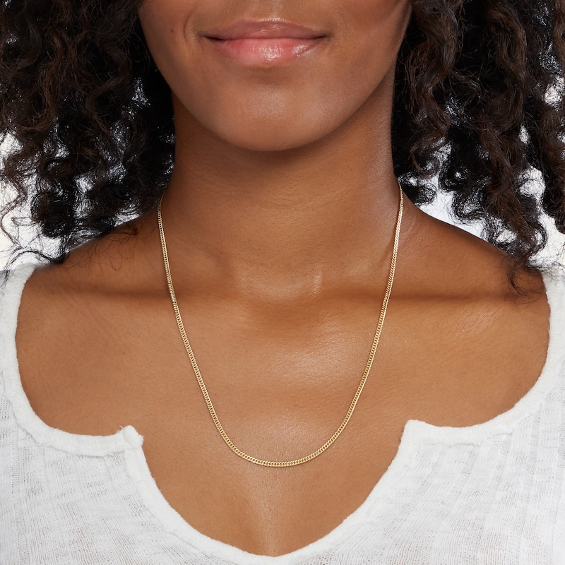 Main Image 3 of 14K Hollow Gold Tight Curb Chain - 20"