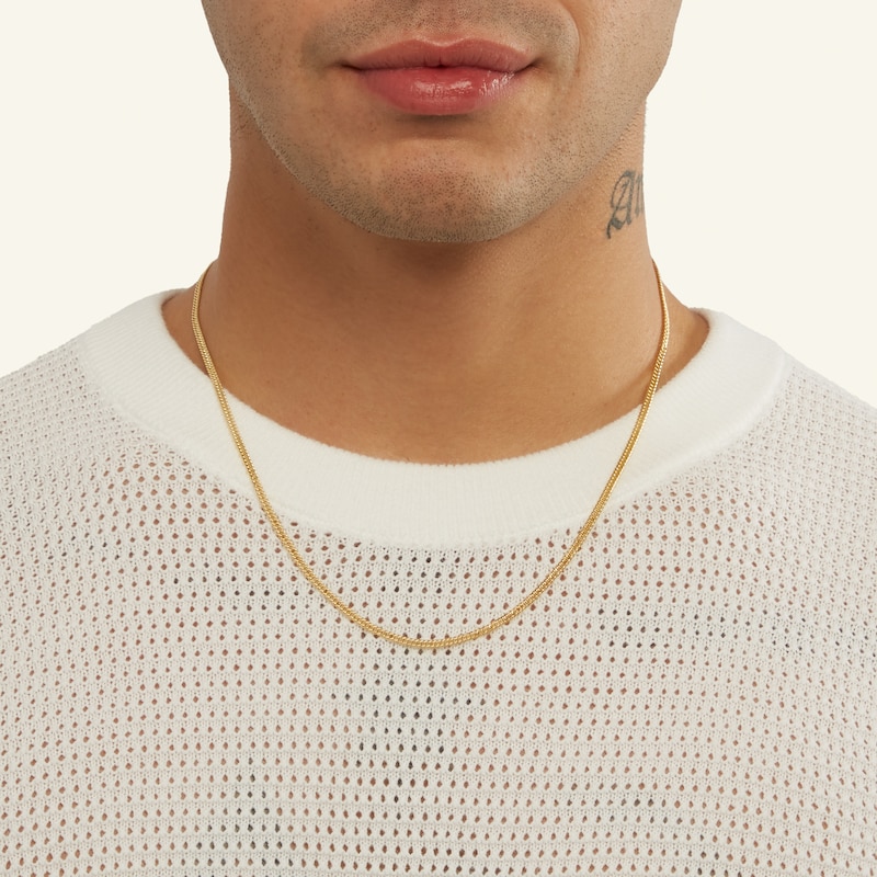 Main Image 4 of 14K Hollow Gold Tight Curb Chain - 20"