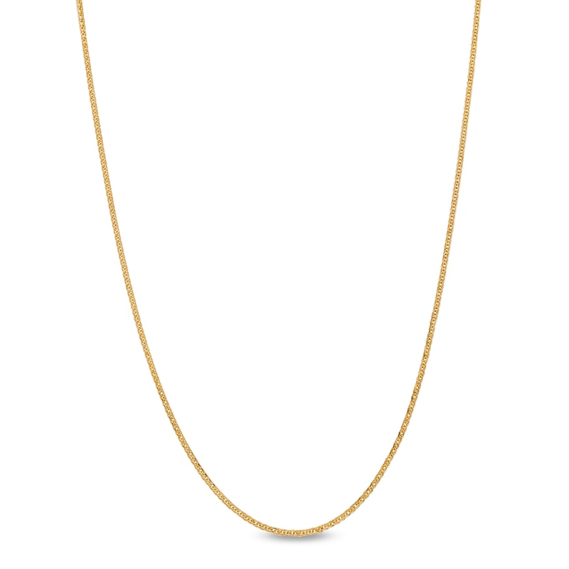 14K Solid Gold Wheat Chain - 18"
