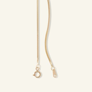 14K Solid Gold Herringbone Chain