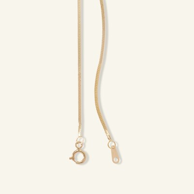14K Solid Gold Herringbone Chain
