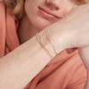 Thumbnail Image 4 of 14K Solid Gold Valentino Tri-Tone Chain Bracelet - 7"