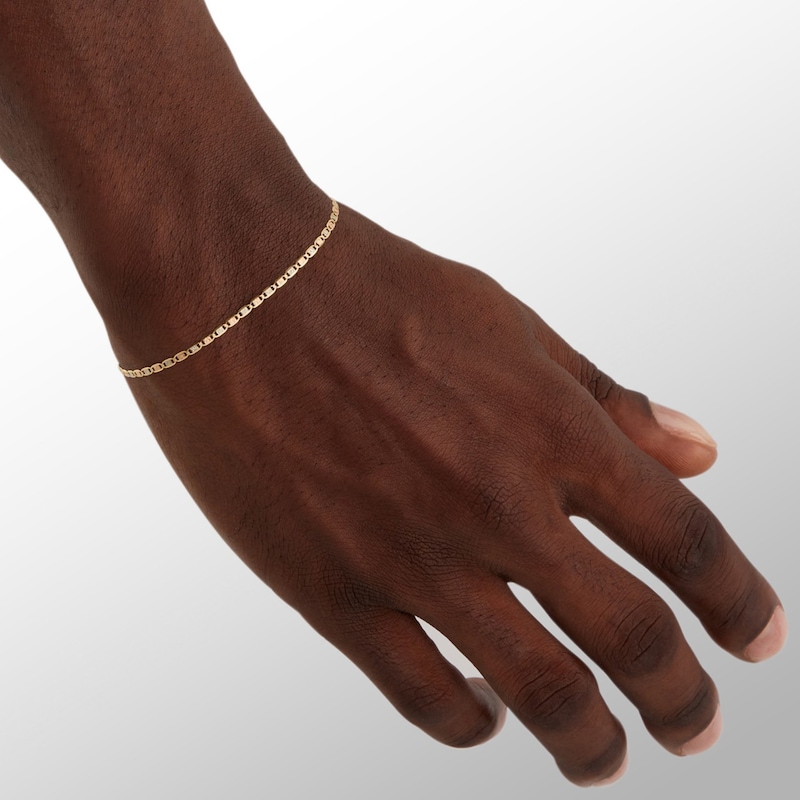 Main Image 5 of 14K Solid Gold Valentino Tri-Tone Chain Bracelet - 7"
