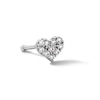 Thumbnail Image 1 of 14K Solid White Gold CZ Heart Nose Stud - 22G