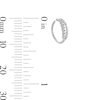 Thumbnail Image 2 of 14K Solid White Gold CZ Beaded Double Row Hoop - 20G