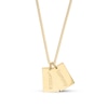 Thumbnail Image 3 of 14K Gold Plated Two Name Tags Curb Chain - 18"