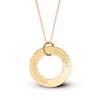 Thumbnail Image 1 of 14K Gold Plated Two Name Circle Curb Chain - 18"