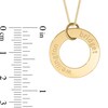 Thumbnail Image 2 of 14K Gold Plated Two Name Circle Curb Chain - 18"