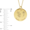Thumbnail Image 2 of 14K Gold Plated Birth Flower Two Name Disc Curb Chain - 18&quot;