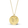 Thumbnail Image 3 of 14K Gold Plated Birth Flower Two Name Disc Curb Chain - 18&quot;