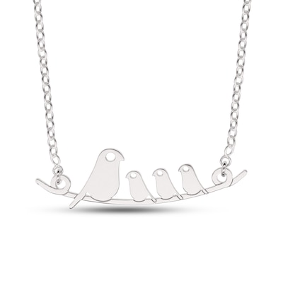 Sterling Silver Bird Family Rolo Chain - 16"