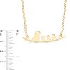 Thumbnail Image 2 of 14K Gold Plated Bird Family Rolo Chain - 16"
