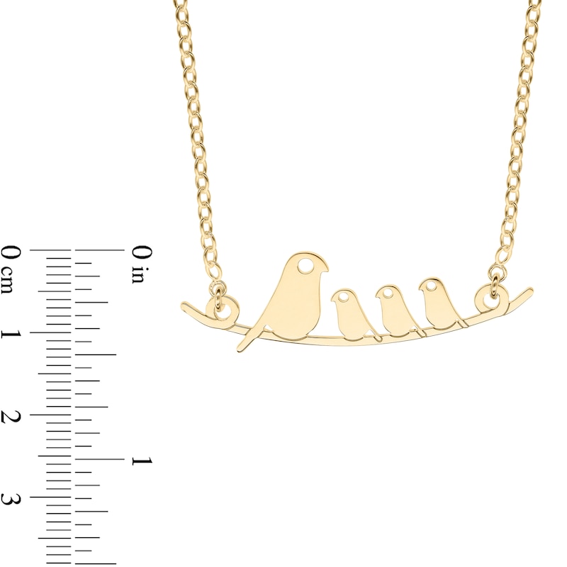 Main Image 2 of 14K Gold Plated Bird Family Rolo Chain - 16"
