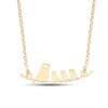 Thumbnail Image 3 of 14K Gold Plated Bird Family Rolo Chain - 16"