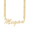 14K Gold Plated Cursive Name Curb Chain - 18"