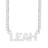 Thumbnail Image 1 of Sterling Silver Diamond Cut Block Letter Nameplate Curb Chain - 18"