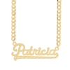 Thumbnail Image 1 of 14K Gold Plated Diamond Cut Ribbon Nameplate Curb Chain - 18"