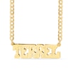 Thumbnail Image 1 of 14K Gold Plated Block Letter Name Curb Chain - 20"
