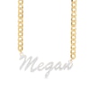 14K Gold Plated 1/10 CT. T.W. Diamond Script Name Two-Tone Curb Chain - 18"