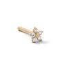 Thumbnail Image 1 of 14K Semi-Solid Gold CZ Flower Nose Stud - 20G
