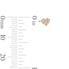 Thumbnail Image 2 of 14K Solid Gold CZ Heart Nose Stud - 24G