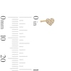 Thumbnail Image 2 of 14K Solid Gold CZ Heart Nose Stud - 20G