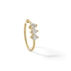 Thumbnail Image 1 of 14K Solid Gold CZ Three Stone Nose Hoop - 22G 5/16"