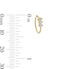 Thumbnail Image 2 of 14K Solid Gold CZ Three Stone Nose Hoop - 22G 5/16"
