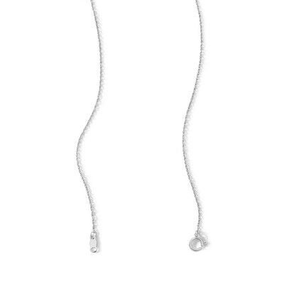 Sterling Silver 1/20 CT. T.W. Diamond Bezel Set Cross Pendant Necklace - 18"