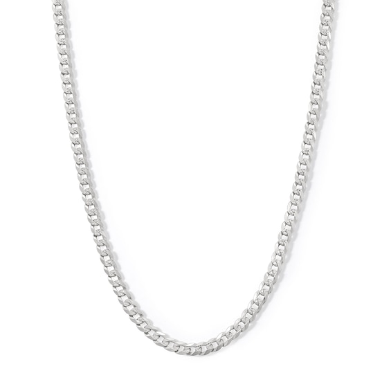 Child's Sterling Silver Diamond-Cut Curb Chain Made in Italy - 15"