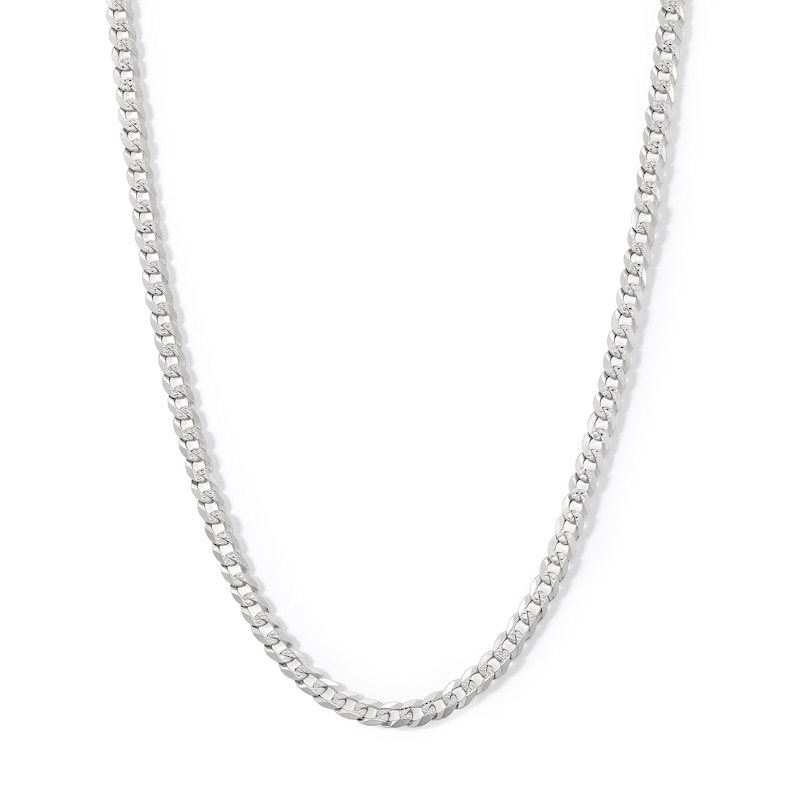 Child's Sterling Silver Diamond-Cut Curb Chain Made in Italy - 15"