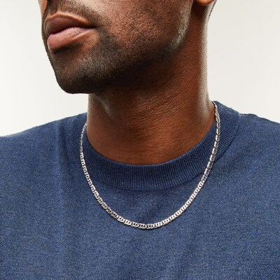 Sterling Silver Birdseye Chain Made in Italy - 20"
