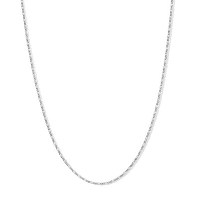 ​​​​​​​Child's Sterling Silver Station Curb Chain Made in Italy - 15"