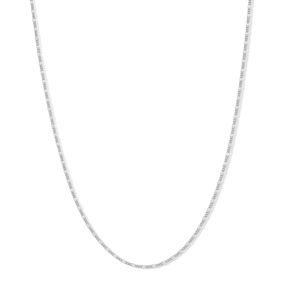 Child's Sterling Silver Station Curb Chain Made in Italy - 15"