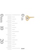 Thumbnail Image 3 of 14K Solid Gold CZ Three Piece Nose Stud Set - 22G 1/4&quot;