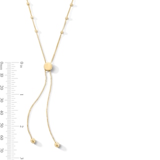 10K Solid Gold Diamond-Cut Adjustable Saturn Chain - 20"