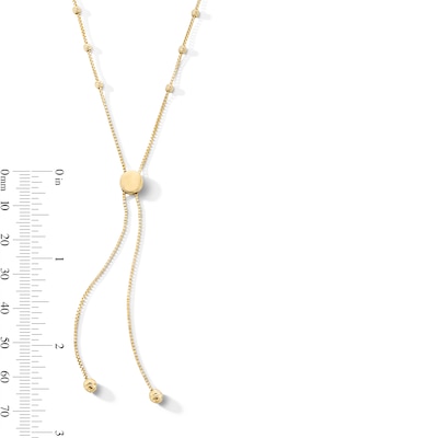 10K Solid Gold Diamond-Cut Adjustable Saturn Chain - 20"