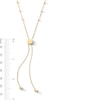 Thumbnail Image 6 of 10K Solid Gold Diamond-Cut Adjustable Saturn Chain - 20"