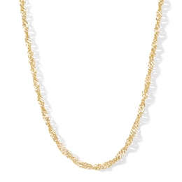 10K Semi-Solid Gold Twisted Curb Chain - 20"