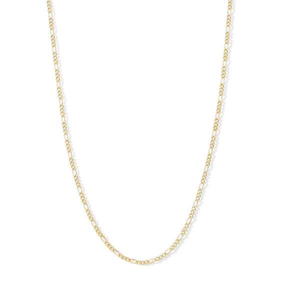 10K Hollow Gold Figaro Chain - 18"