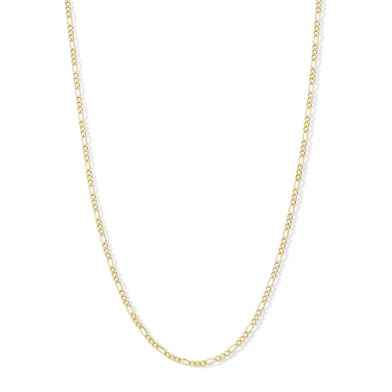 10K Hollow Gold Figaro Chain - 18"