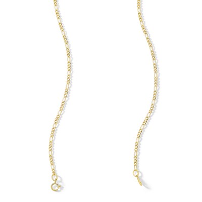 ​​​​​​​10K Hollow Gold Figaro Chain - 18"