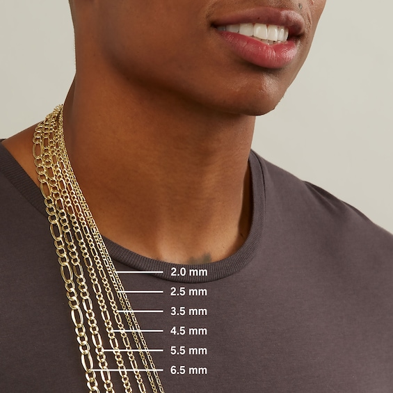 ​​​​​​​10K Hollow Gold Figaro Chain - 18"