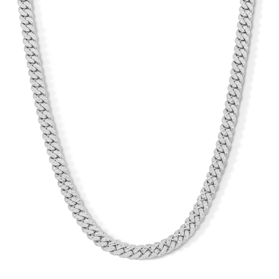 Sterling Silver Diamond-Cut Cuban Chain Made in Italy