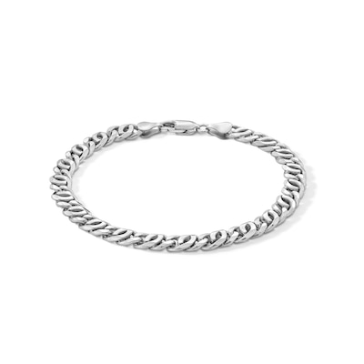 Sterling Silver Diamond-Cut Birdseye Chain Bracelet Made in Italy - 8.5"