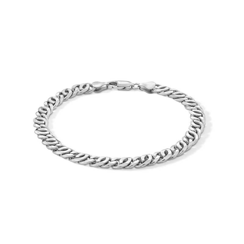 Sterling Silver Diamond-Cut Birdseye Chain Bracelet Made in Italy - 8.5"