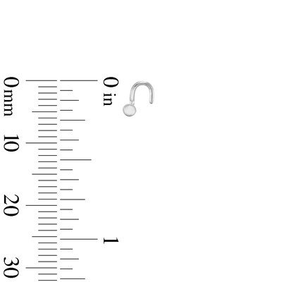 14K Semi-Solid, Hollow, and Solid White Gold CZ Nose Stud Set - 22G